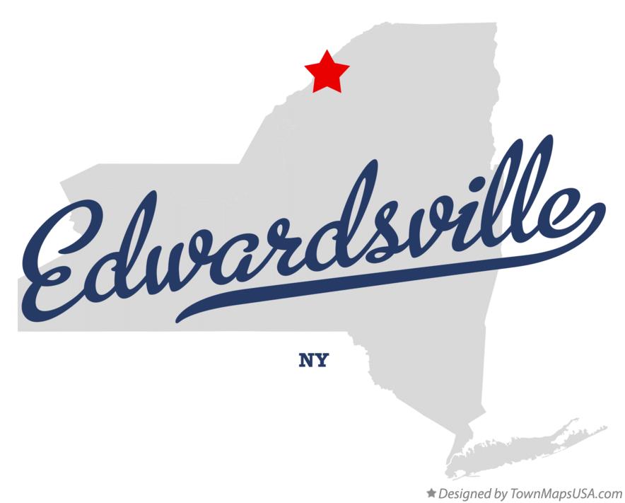 Map of Edwardsville New York NY