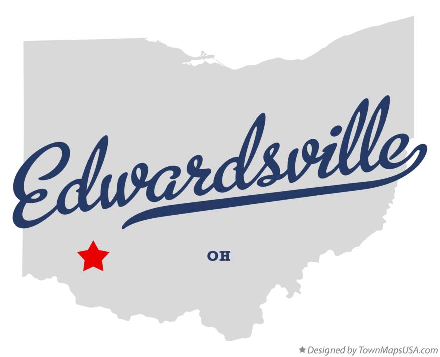 Map of Edwardsville Ohio OH