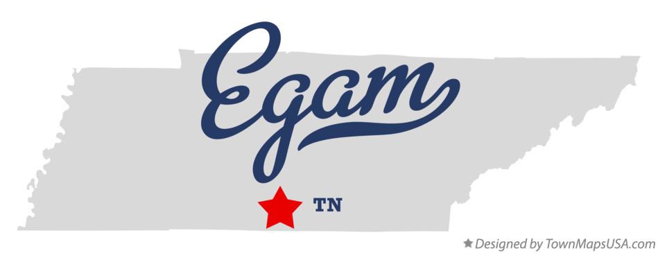 Map of Egam Tennessee TN