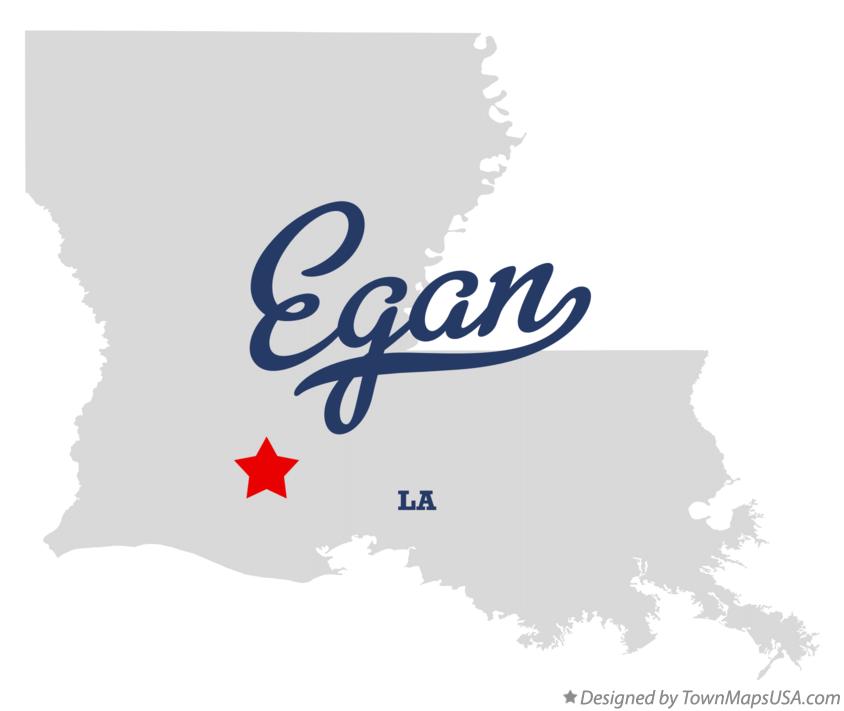 Map of Egan Louisiana LA