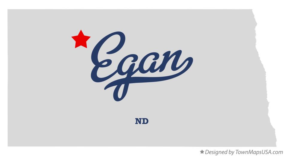 Map of Egan North Dakota ND