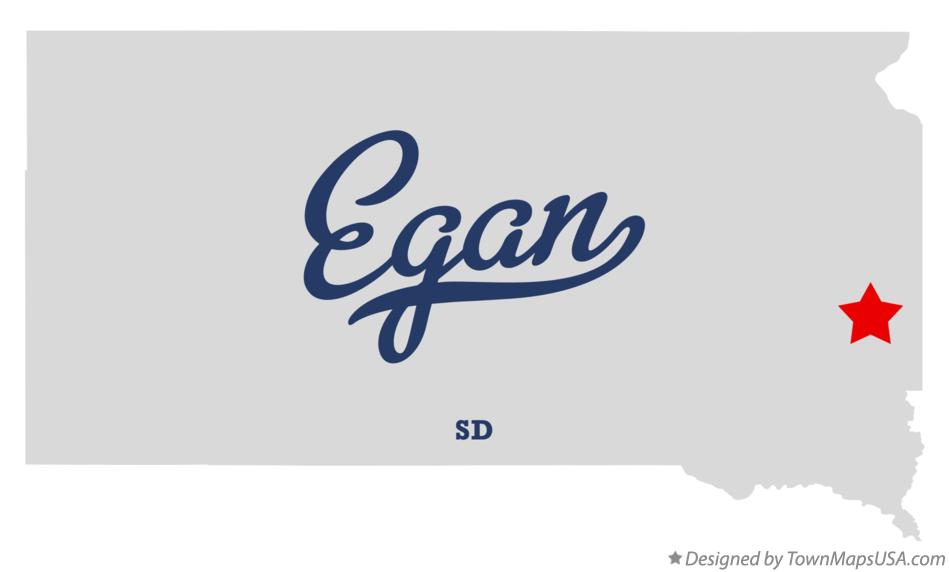 Map of Egan South Dakota SD