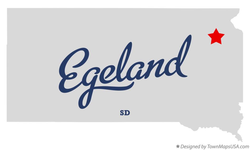 Map of Egeland South Dakota SD