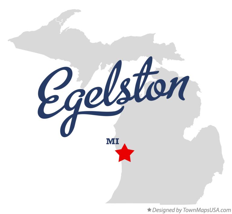 Map of Egelston Michigan MI