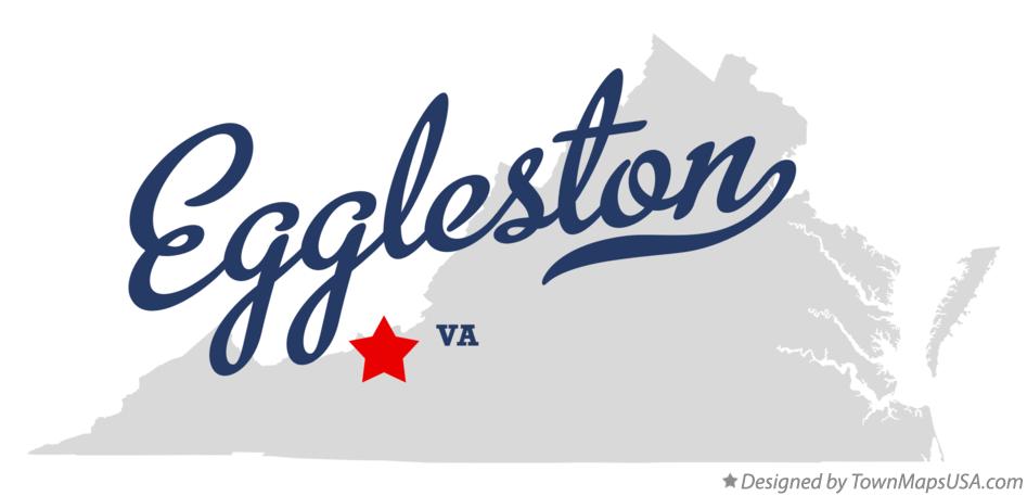 Map of Eggleston Virginia VA