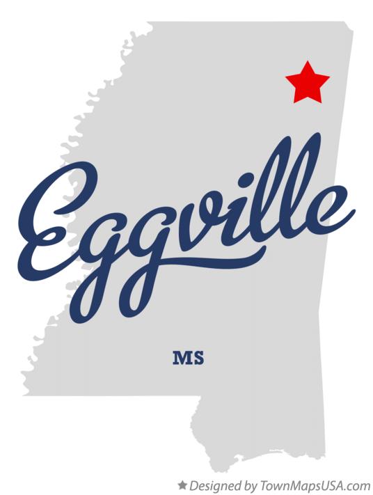 Map of Eggville Mississippi MS
