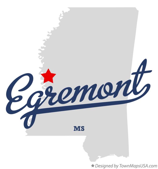 Map of Egremont Mississippi MS