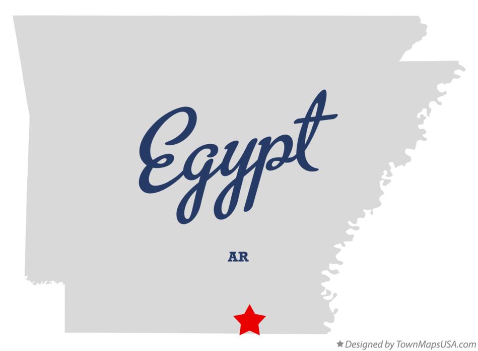 Map of Egypt Arkansas AR