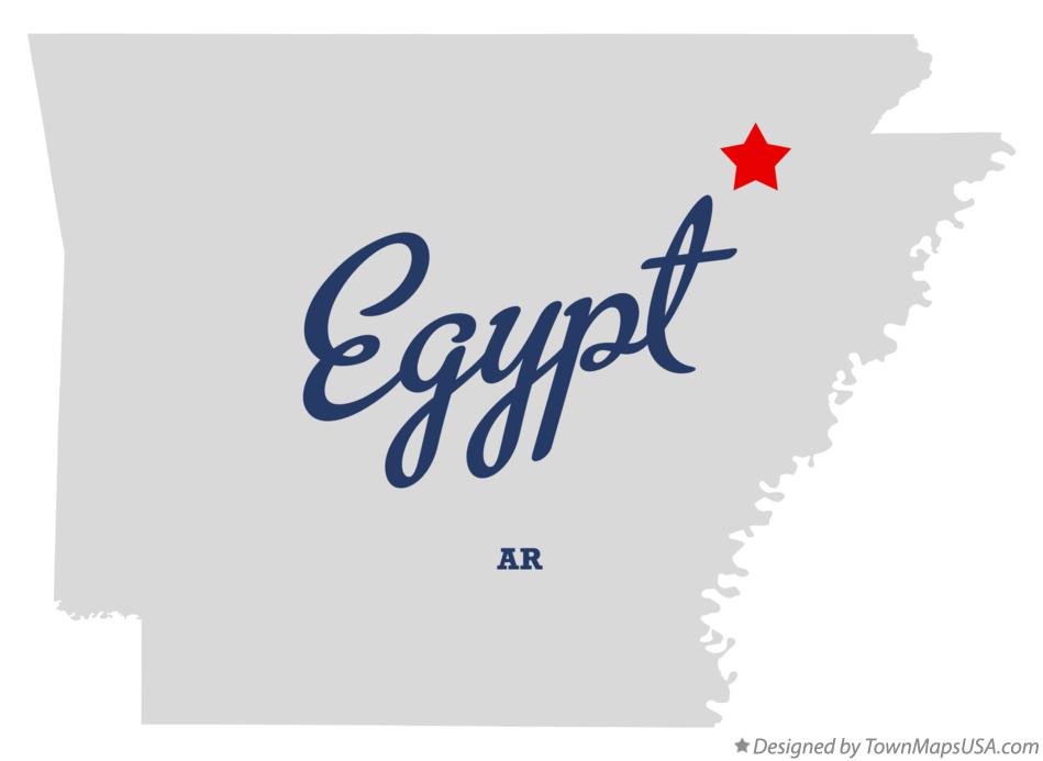 Map of Egypt Arkansas AR