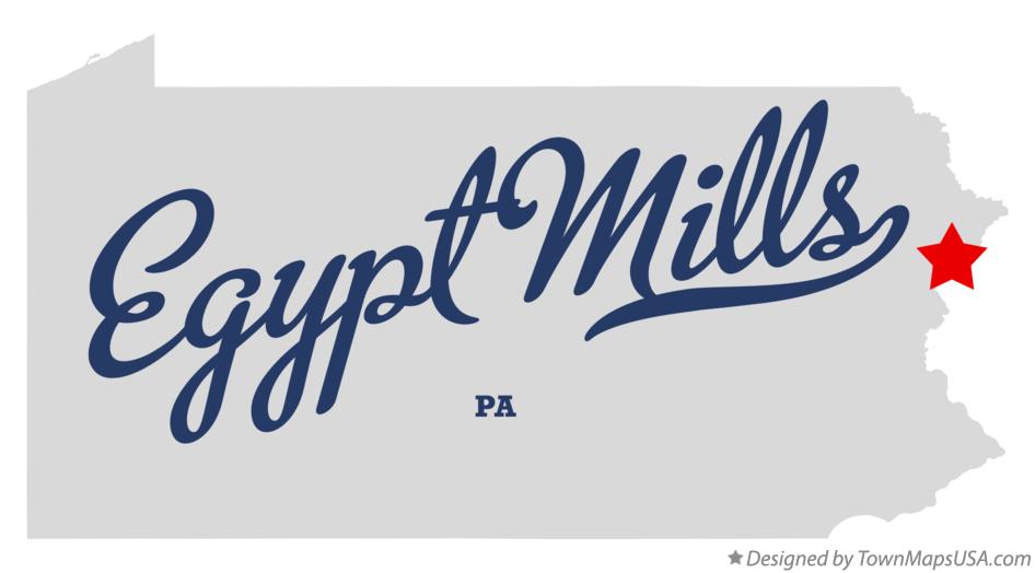 Map of Egypt Mills Pennsylvania PA