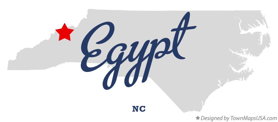 Map of Egypt North Carolina NC