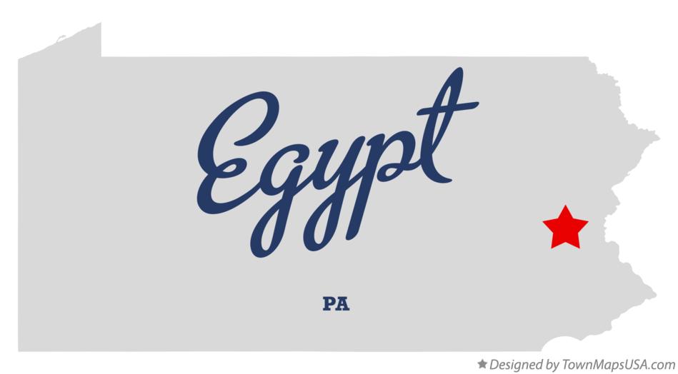 Map of Egypt Pennsylvania PA