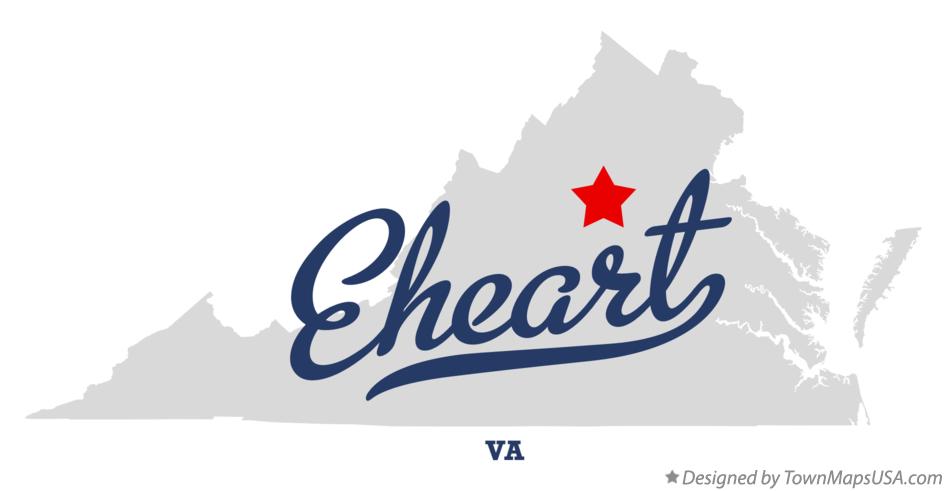 Map of Eheart Virginia VA