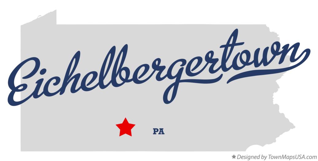 Map of Eichelbergertown Pennsylvania PA