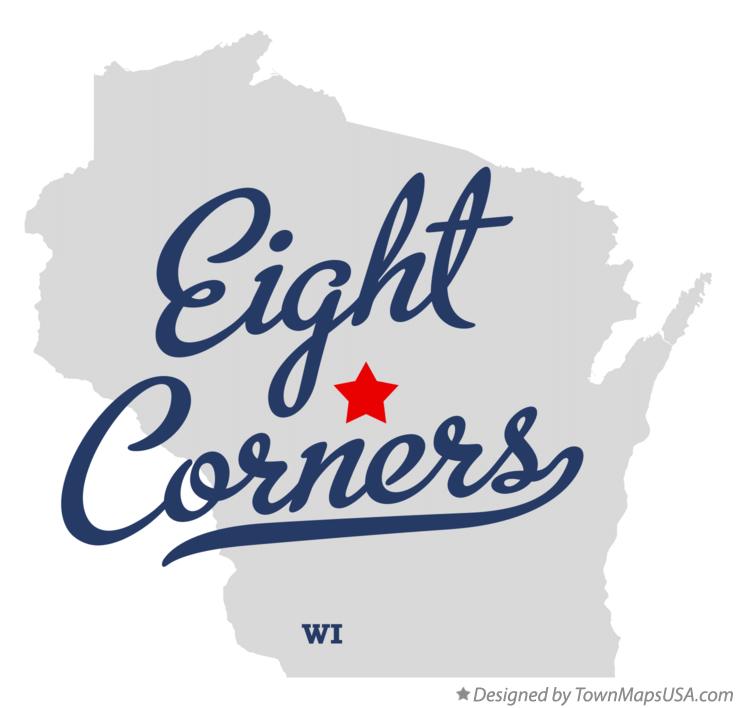 Map of Eight Corners Wisconsin WI
