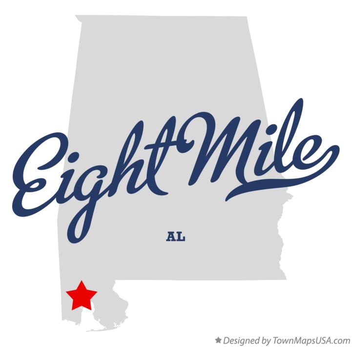 Map of Eight Mile Alabama AL