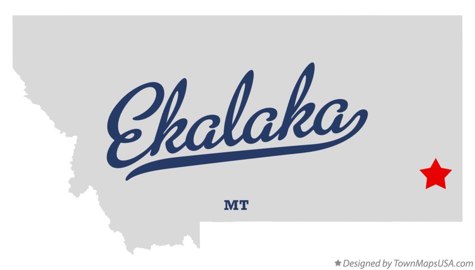 Map of Ekalaka Montana MT