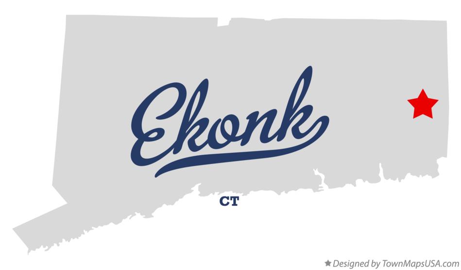 Map of Ekonk Connecticut CT