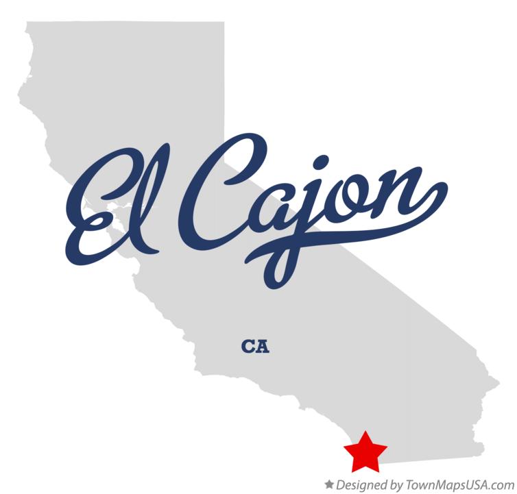 Map of El Cajon California CA