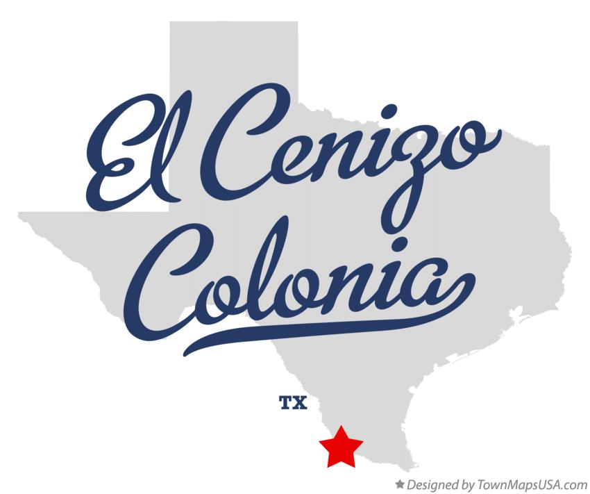 Map of El Cenizo Colonia Texas TX