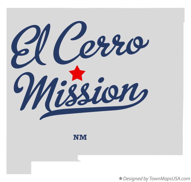 Map of El Cerro Mission New Mexico NM