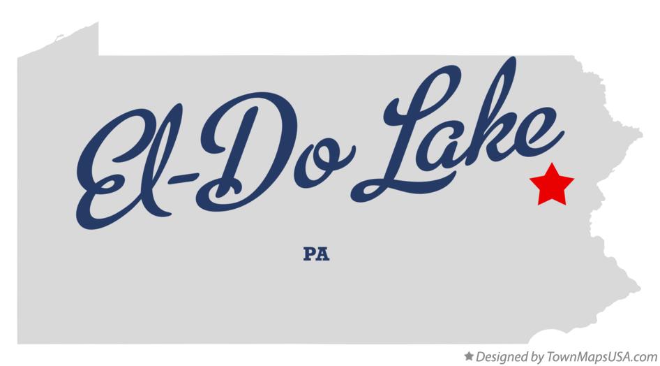 Map of El-Do Lake Pennsylvania PA