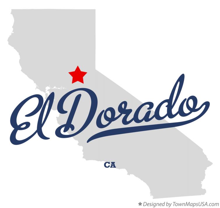 Map of El Dorado California CA