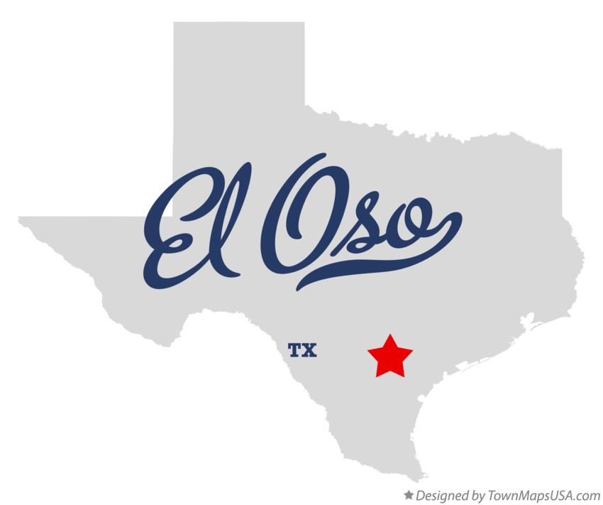Map of El Oso Texas TX