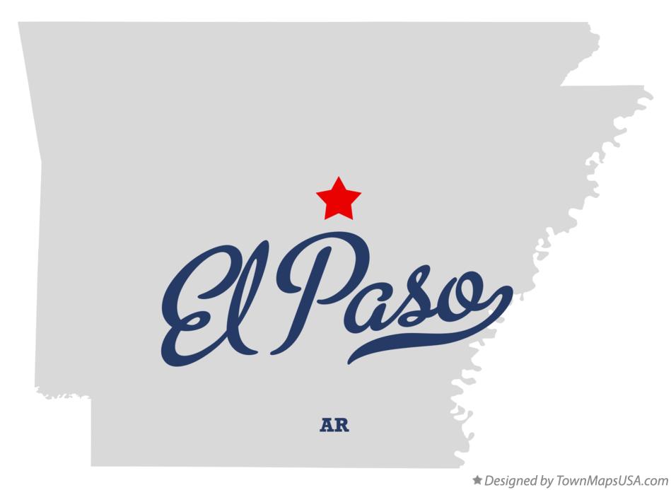 Map of El Paso Arkansas AR