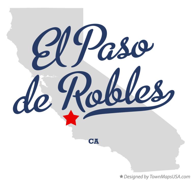 Map of El Paso de Robles California CA