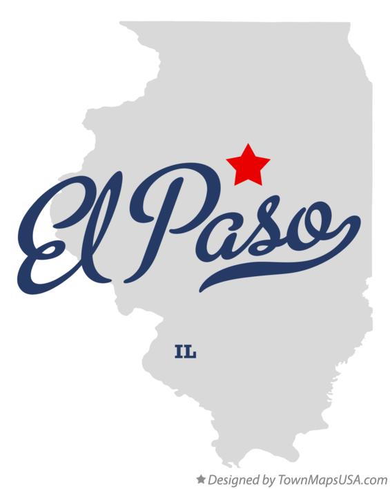 Map of El Paso Illinois IL