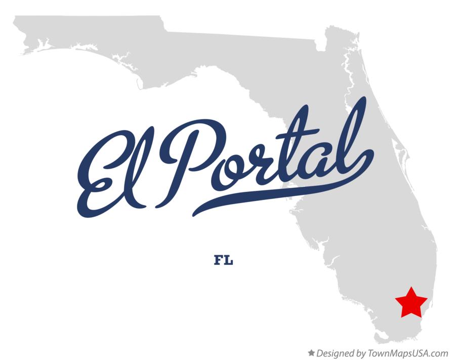 Map of El Portal Florida FL