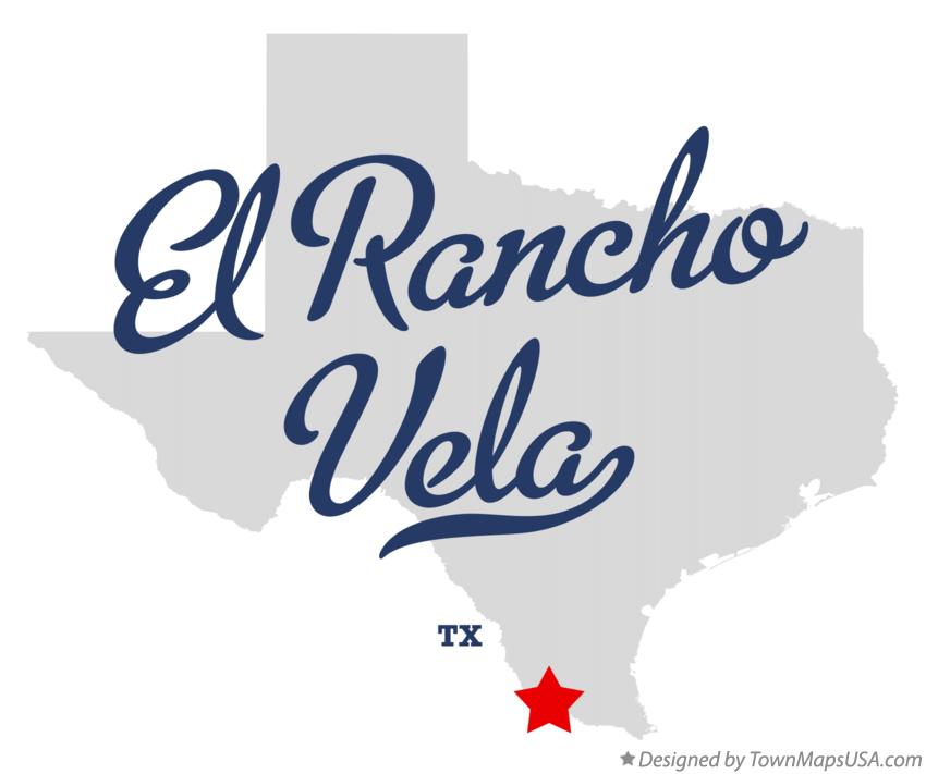 Map of El Rancho Vela Texas TX