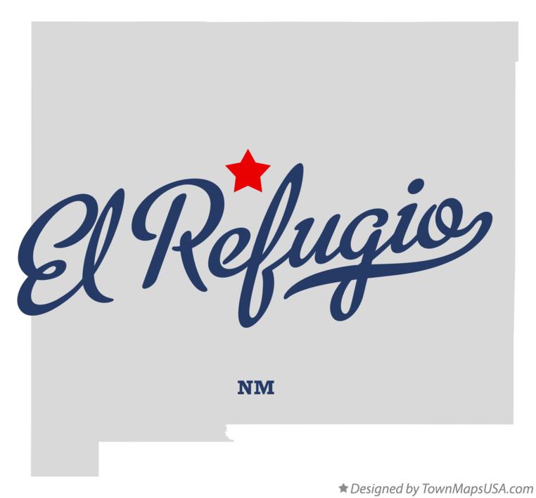 Map of El Refugio New Mexico NM