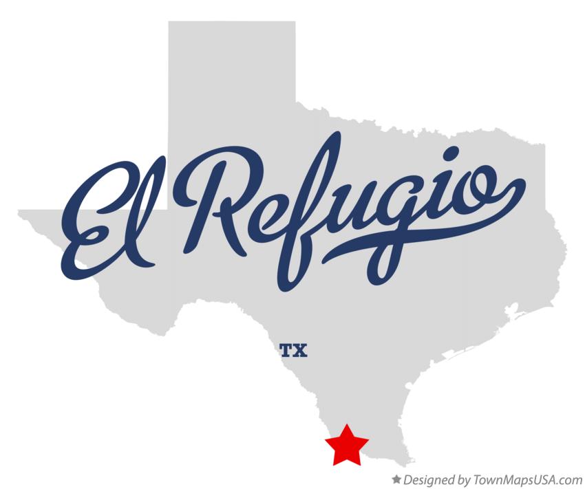 Map of El Refugio Texas TX