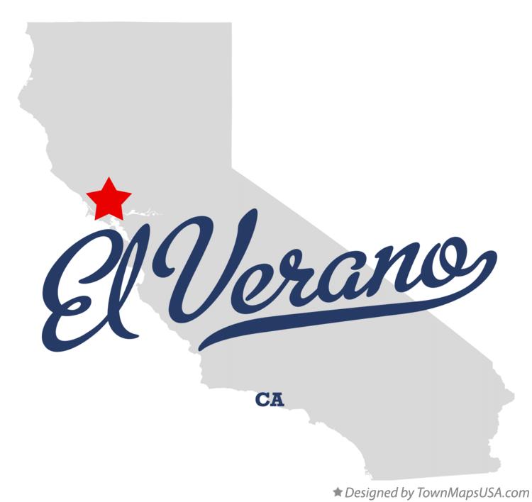 Map of El Verano California CA