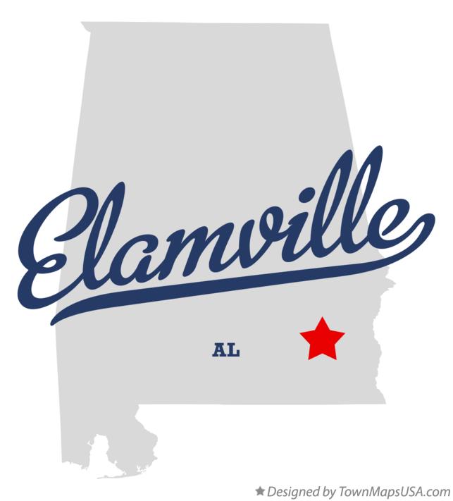 Map of Elamville Alabama AL