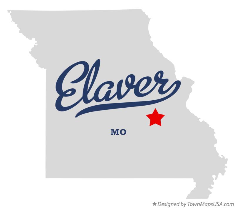 Map of Elaver Missouri MO