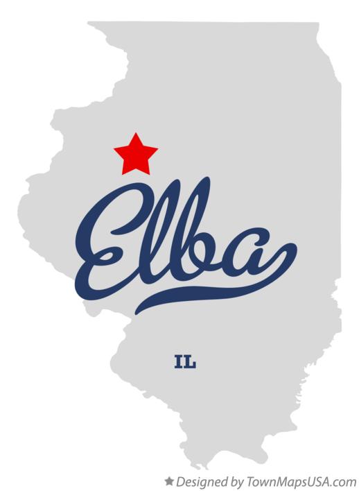 Map of Elba Illinois IL