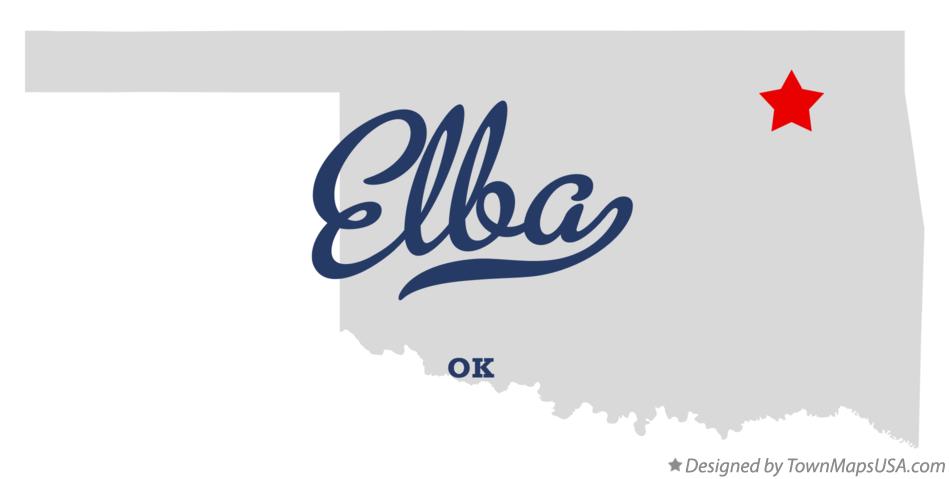 Map of Elba Oklahoma OK
