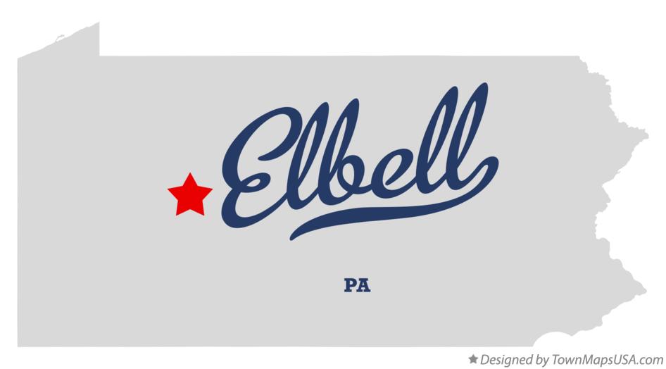 Map of Elbell Pennsylvania PA