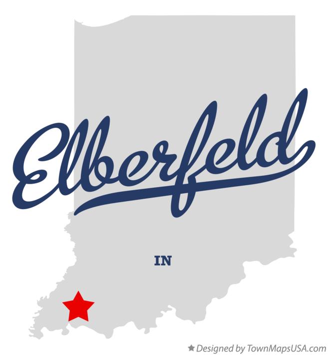 Map of Elberfeld Indiana IN
