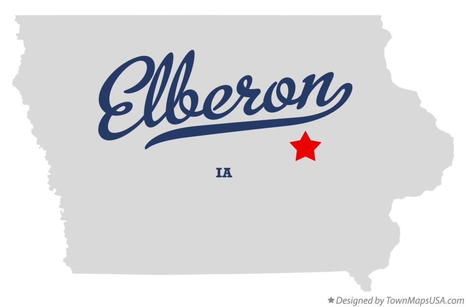 Map of Elberon Iowa IA