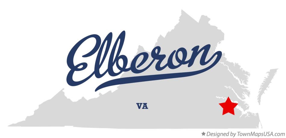 Map of Elberon Virginia VA