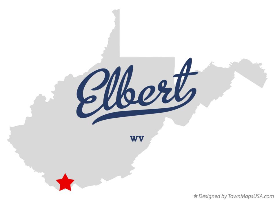 Map of Elbert West Virginia WV