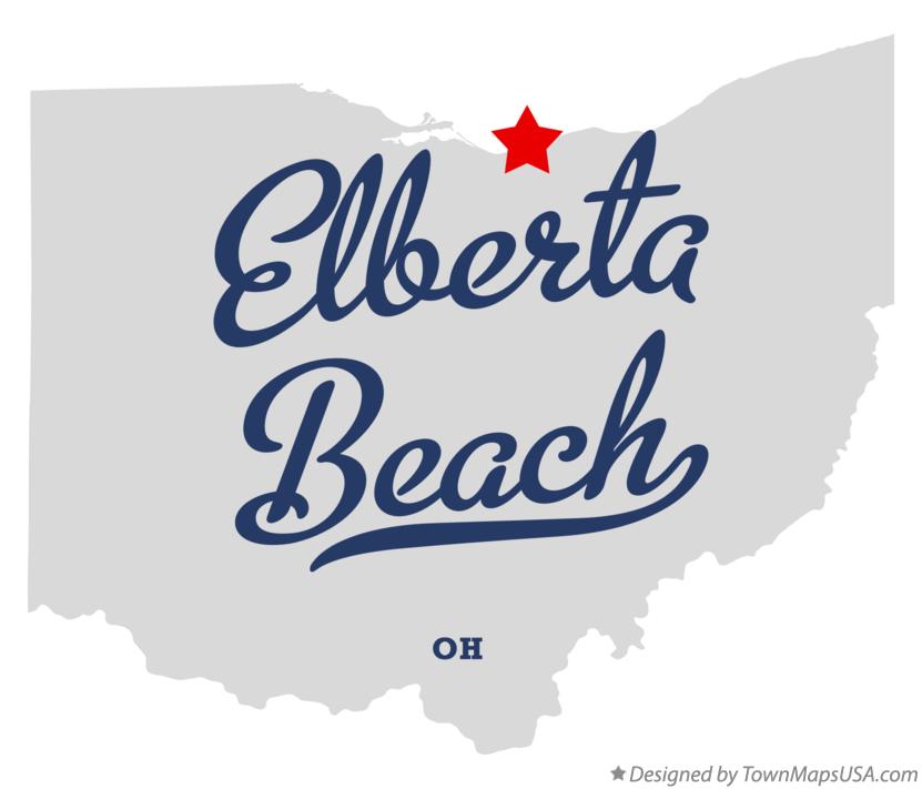 Map of Elberta Beach Ohio OH