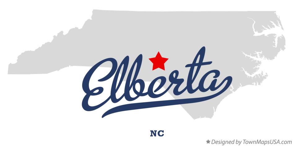 Map of Elberta North Carolina NC