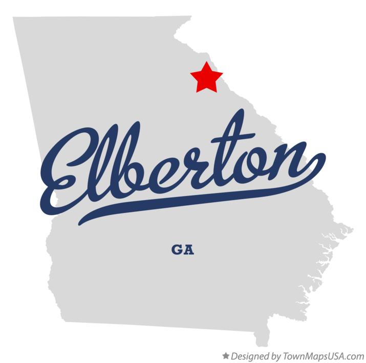 Map of Elberton Georgia GA