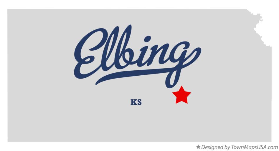 Map of Elbing Kansas KS