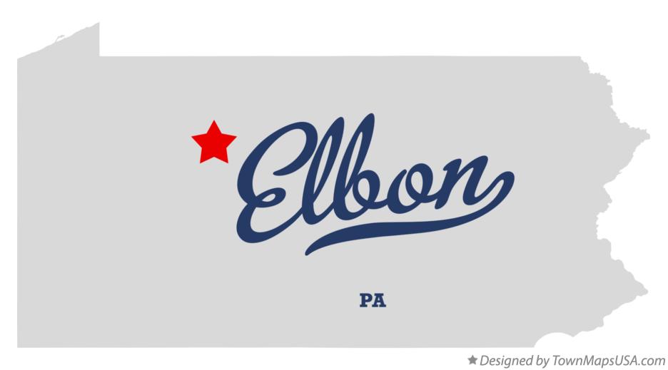 Map of Elbon Pennsylvania PA